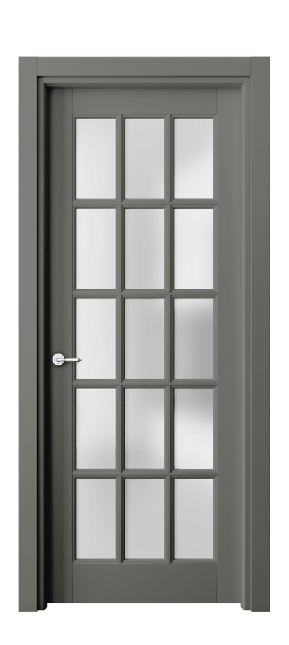 Межкомнатная дверь Toscana Grigliato 6311 Бук классический серый Сатинированное стекло Цена 114199 ₽ | Volhovec