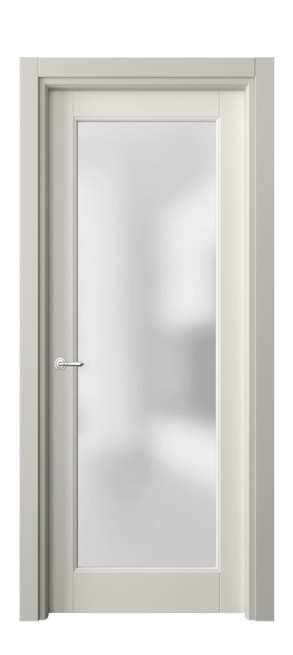 Межкомнатная дверь Toscana Elegante 6300 Бук пудровый белый Сатинированное стекло Цена 94599 ₽ | Volhovec