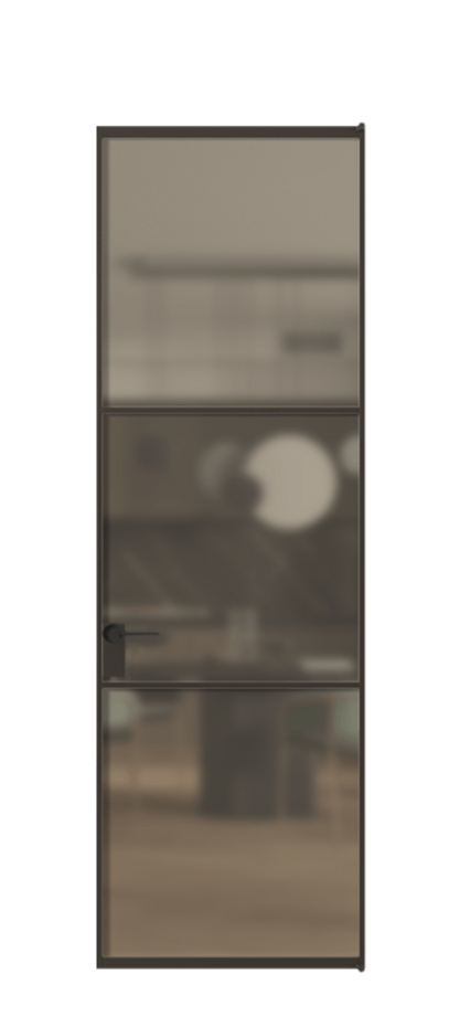 Алюминиевая дверь АЛПЛ040.03 Алюминий антрацит Сатинированное бронзовое стекло, триплекс. Без короба ААН Цена 123970 Стоимость комплекта двери включает:
1. Полотно (600/650/700/750/800/850/900/950*2000-2400 мм).
2. Короб
3. Комплект фурнитуры (2 торцевые петли и магнитный замок с ответной планкой). Фабрика дверей Волховец 8 (800) 551 43 19 Алюминиевая дверь АЛПЛ040.03 Алюминий антрацит Сатинированное бронзовое стекло, триплекс Цена 123970 | Volhovec