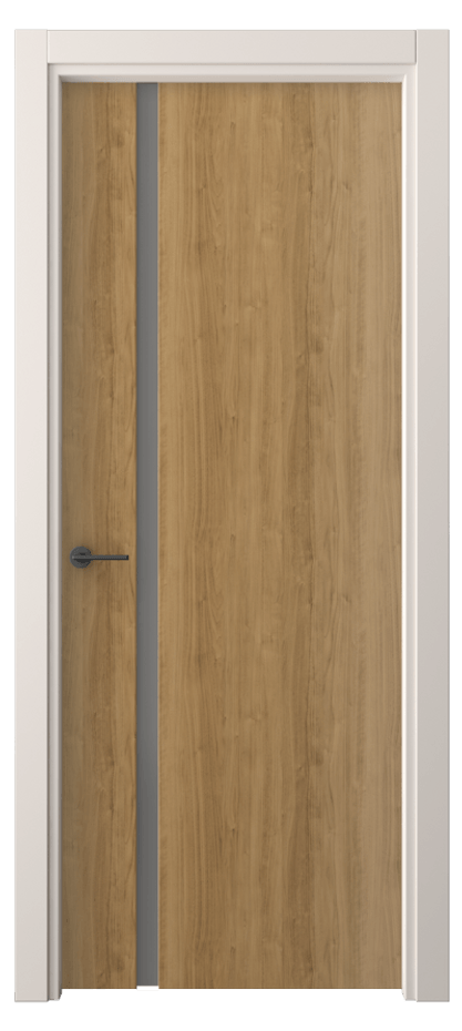 Межкомнатная дверь Freedom 4222 Грецкий орех Сатинированное серое стекло, триплекс Цена 40799 ₽ | Volhovec