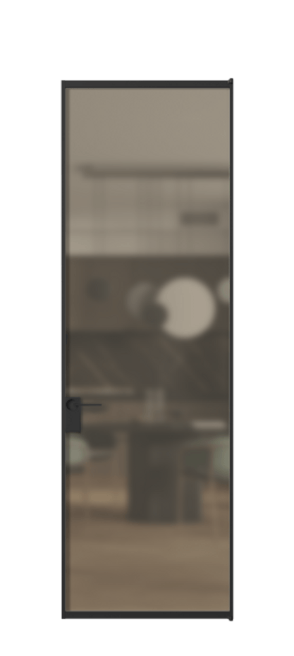 Алюминиевая дверь АЛПЛ040.01  Алюминий Черный Сатинированное бронзовое стекло, триплекс, 6 мм. Без короба чер Цена 138040 Стоимость комплекта двери включает: 
1. Полотно (600/650/700/750/800/850/900/950*2000-2400 мм).
2. Короб
3. Комплект фурнитуры (2 торцевые петли и магнитный замок с ответной планкой). Фабрика дверей Волховец 8 (800) 551 43 19  Алюминиевая дверь АЛПЛ040.01 Алюминий Черный Сатинированное бронзовое стекло, триплекс, 6 мм Цена 138040  | Volhovec