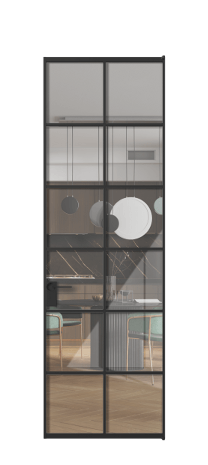 Алюминиевая дверь АЛПЛ040.05 Алюминий Черный Рефлективное прозрачное стекло "Stopsol", калёное. Без короба чер Цена 152470 Стоимость комплекта двери включает:
1. Полотно (600/650/700/750/800/850/900/950*2000-2400 мм).
2. Короб
3. Комплект фурнитуры (2 торцевые петли и магнитный замок с ответной планкой). Фабрика дверей Волховец 8 (800) 551 43 19 Алюминиевая дверь АЛПЛ040.05 Алюминий Черный Рефлективное прозрачное стекло "Stopsol", калёное Цена 152470 | Volhovec