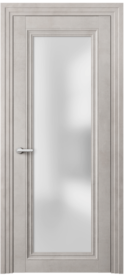 Межкомнатная дверь Centro 2502 Леон серебро Сатинированное стекло Цена 61499 ₽ | Volhovec