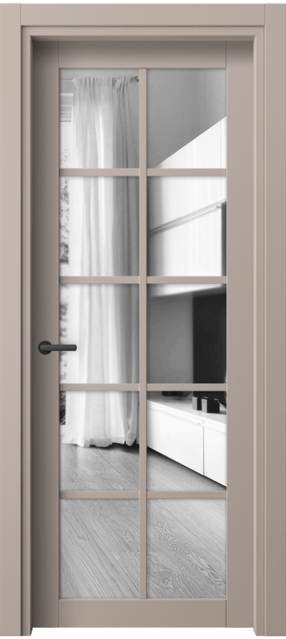 Межкомнатная дверь Neo 2106 ПЭТ серо-коричневый  Двустороннее зеркало, триплекс Цена 30239 ₽ | Volhovec