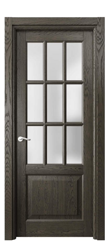 Межкомнатная дверь Лигнум 0748 Дуб серый брашированный Сатинированное стекло Цена 171999 ₽ | Volhovec