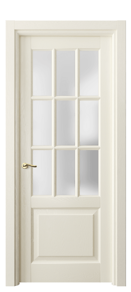 Межкомнатная дверь Lignum 0748 Дуб молочно-белый Сатинированное стекло Цена 157399 ₽ | Volhovec