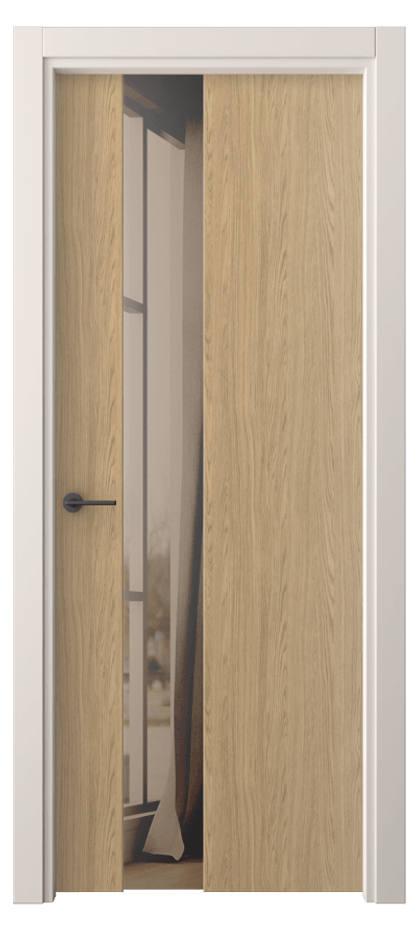 Межкомнатная дверь Freedom 4224 Жемчужный дуб Двустороннее бронзовое зеркало, триплекс Цена 42799 ₽ | Volhovec