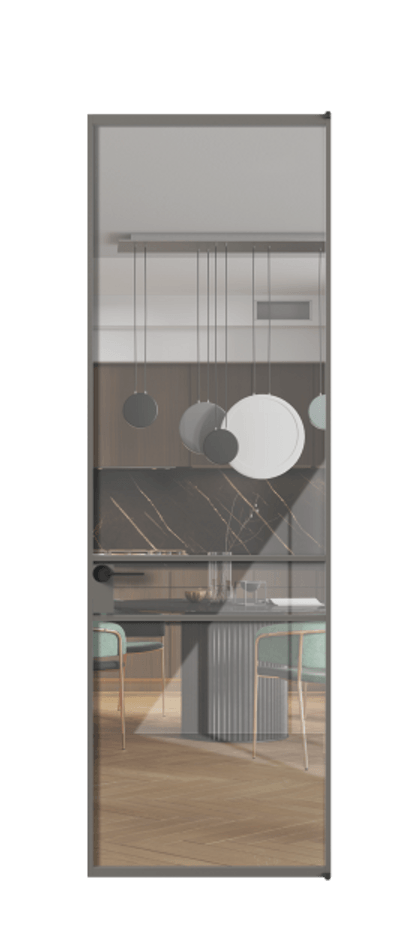 Алюминиевая дверь АЛПЛ040.02  Алюминий классический серый Рефлективное прозрачное стекло "Stopsol", калёное, 6мм. Без короба АКЛС  Цена 157730 Стоимость комплекта двери включает: 
1. Полотно (600/650/700/750/800/850/900/950*2000-2400 мм).
2. Короб
3. Комплект фурнитуры (2 торцевые петли и магнитный замок с ответной планкой). Фабрика дверей Волховец 8 (800) 551 43 19  Алюминиевая дверь АЛПЛ040.02 Алюминий классический серый Рефлективное прозрачное стекло "Stopsol", калёное, 6мм Цена 157730  | Volhovec