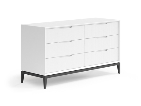 Мебель Комод Velvet 6 ящиков. Цвет Матовый светло-серый. Материал Гладкая эмаль. Коллекция Комод Velvet 6 ящиков. Картинка.