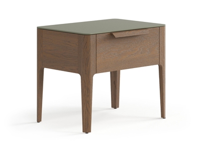 Мебель Тумба прикроватная Piega 1 ящик. Цвет Дуб туманный матовый. Материал Массив дуба матовый. Коллекция Тумба прикроватная Piega 1 ящик. Картинка.