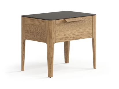 Мебель Тумба прикроватная Piega 1 ящик. Цвет Дуб мускатный матовый. Материал Массив дуба матовый. Коллекция Тумба прикроватная Piega 1 ящик. Картинка.