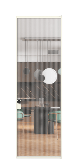 Дверь межкомнатная АЛПЛ040.01 Moru АЖМ. Цвет Алюминий жемчужный. Материал Алюминий в эмали. Коллекция Formato. Картинка.