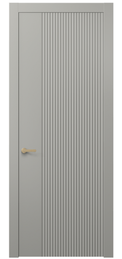 Дверь межкомнатная 8643 МНСР . Цвет Матовый нейтральный серый. Материал Гладкая эмаль. Коллекция Alba. Картинка.