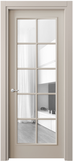 Межкомнатная дверь 8102 МСБЖ Прозрачное стекло. Цвет Матовый светло-бежевый. Материал Гладкая эмаль. Коллекция Paris. Фото. Дверь межкомнатная 8102 МСБЖ Прозрачное стекло. Цвет Матовый светло-бежевый. Материал Гладкая эмаль. Коллекция Paris. Картинка.
