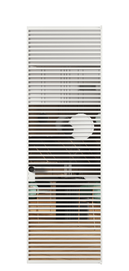 Дверь межкомнатная АЛПЛ040.06 Crystalvision АБЛ. Цвет Алюминий белоснежный. Материал Алюминий в эмали. Коллекция Formato. Картинка.