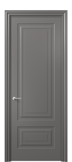 Дверь межкомнатная 8441 МКЛС. Цвет Матовый классический серый. Материал Гладкая эмаль. Коллекция Mascot. Картинка.