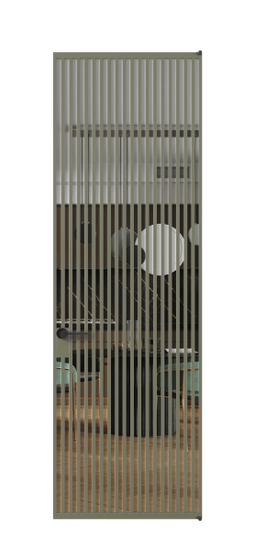 Дверь межкомнатная АЛПЛ040.07 Crystalvision АОТ. Цвет Алюминий оливковый тёмный. Материал Алюминий в эмали. Коллекция Formato. Картинка.