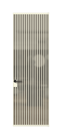 Дверь межкомнатная АЛПЛ040.07 Бронза сатин триплекс АМБ. Цвет Алюминий молочно-белый. Материал Алюминий в эмали. Коллекция Formato. Картинка.