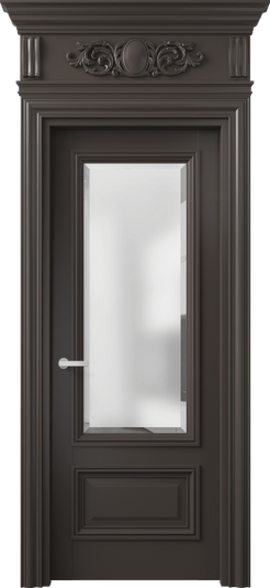 Дверь межкомнатная 7306 БАН САТ-Ф. Цвет Бук антрацит. Материал Массив бука эмаль. Коллекция Antique. Картинка.