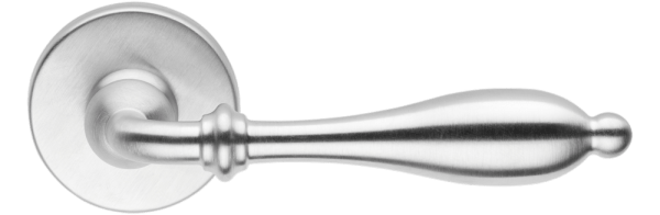 Ручки для дверей Ручка дверная Лирика. Цвет Матовый хром. Коллекция Лирика. Картинка.