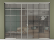 Перегородка Formato внутри проёма 4 створки