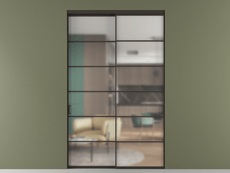 Перегородка Formato внутри проёма 2 створки