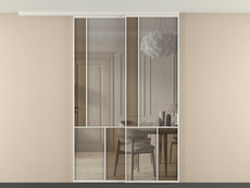 Перегородка Mosaic вдоль стены на потолок телескопик синхро 2