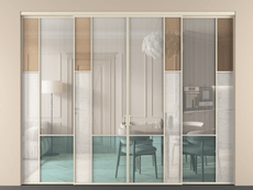 Перегородка Mosaic внутри проёма 4 створки