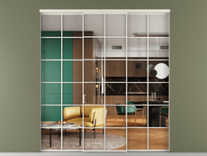 Перегородка Formato внутри проёма 3 створки