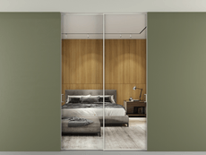 Перегородка Formato внутри проёма скрытое крепление в потолок 2 створки