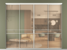 Перегородка Formato внутри проёма 4 створки