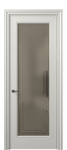 Межкомнатная дверь 8400 МСР Бронзовое сатинированное стекло с гравировкой Маскот. Цвет Матовый серый. Материал Гладкая эмаль. Коллекция Mascot. Фото. Дверь межкомнатная 8400 МСР Бронзовое сатинированное стекло с гравировкой Маскот. Цвет Матовый серый. Материал Гладкая эмаль. Коллекция Mascot. Картинка.