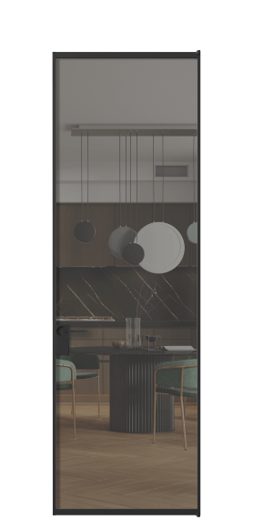 Межкомнатная дверь АЛПЛ040.01 Серый триплекс ЧЕР. Цвет Алюминий Черный. Материал Алюминий. Коллекция Formato. Фото. Дверь межкомнатная АЛПЛ040.01 Серый триплекс ЧЕР. Цвет Алюминий Черный. Материал Алюминий. Коллекция Formato. Картинка.