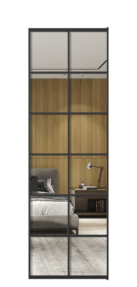 Межкомнатная дверь АЛПЛ040.05 Зеркало триплекс ЧЕР. Цвет Алюминий Черный. Материал Алюминий. Коллекция Formato. Фото. Дверь межкомнатная АЛПЛ040.05 Зеркало триплекс ЧЕР. Цвет Алюминий Черный. Материал Алюминий. Коллекция Formato. Картинка.