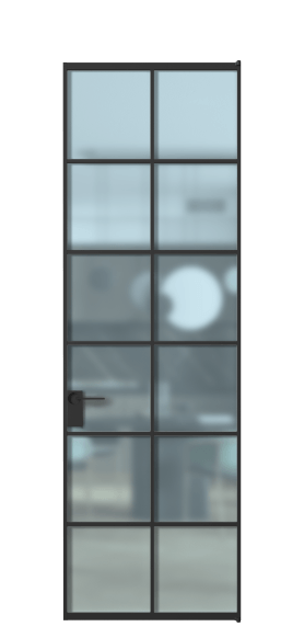 Дверь межкомнатная АЛПЛ040.05 САТ ГОЛ ЧЕР. Цвет Алюминий Черный. Материал Алюминий. Коллекция Formato. Картинка.